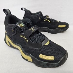 Adidas D.O.N. Issue 3 Basketball Shoes GY2844 Black Gold Metallic Kids' Size 6.5